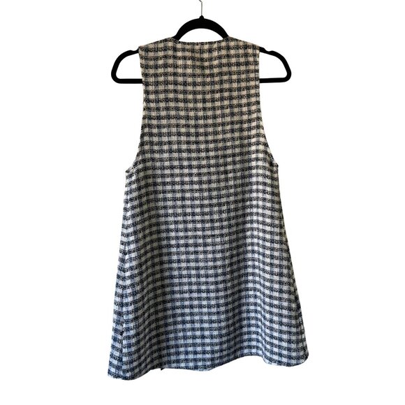 NWT Zara NEW Textured Tweed Textured Pinafore Dress Patch Pockets Vest - Picture 5 of 8